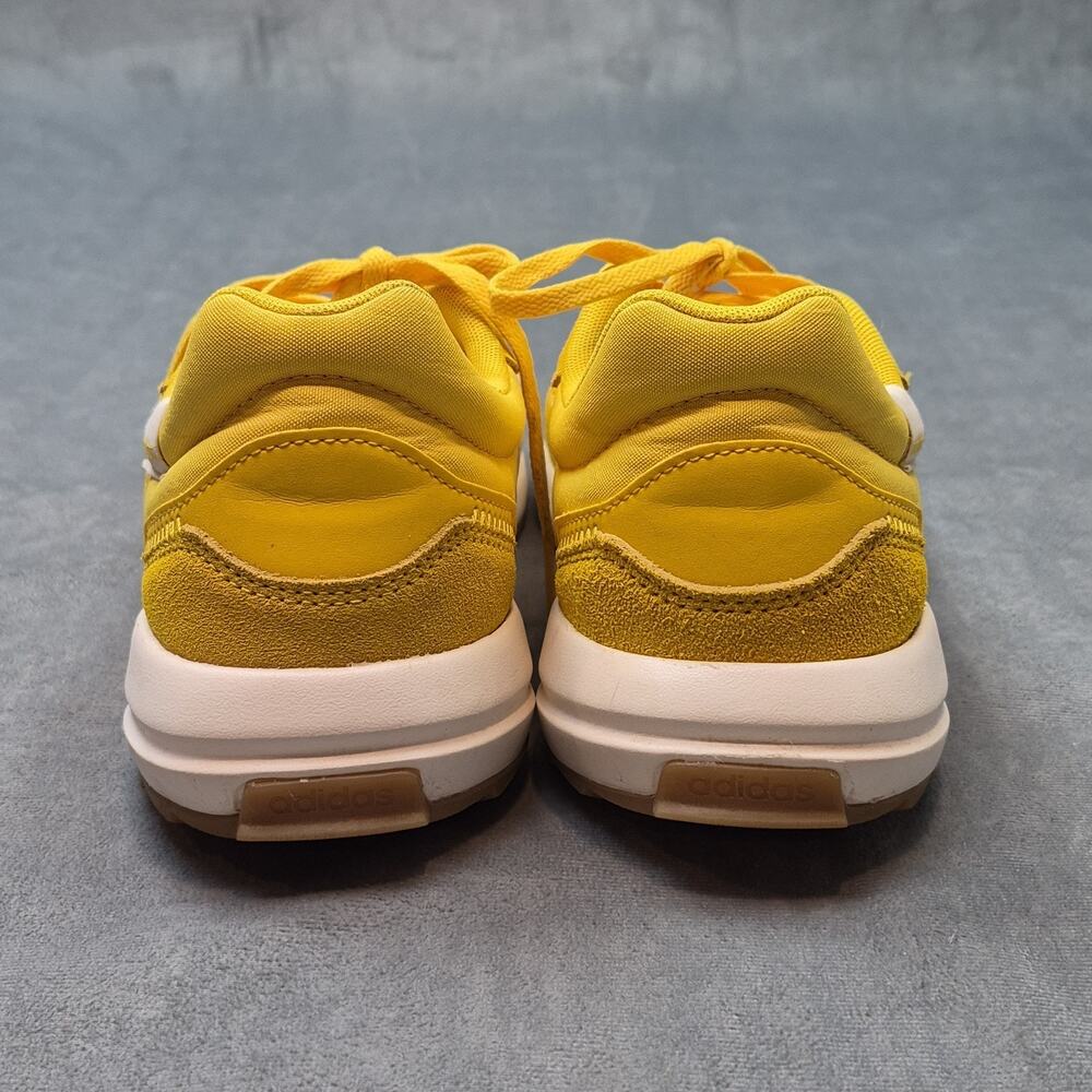 Adidas Sneakers Yellow Neo Striped Lace Up Casual Retro Shoes EG4213 Womens 10 - Picture 2 of 9